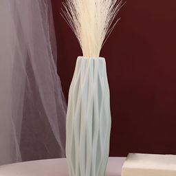 Art Street Grey Twisted Geometric Textured Flower Vase-image-3