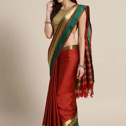 IndianRang Zari Silk Blend Saree-picture-13