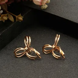 Stoln Gold-Plated Contemporary Studs-45