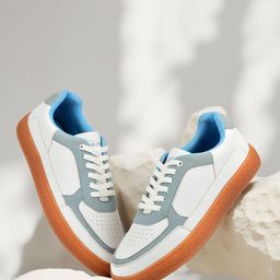 Cantabil Men Colourblocked PU Sneakers-image-82