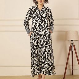 Ranng Print Fit & Flare Maxi Dress-image-29