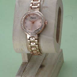 VIRAKTI Women Brass Embellished Dial & Bracelet Style Straps Digital Watch H-15-ROSEGOLD-image-75