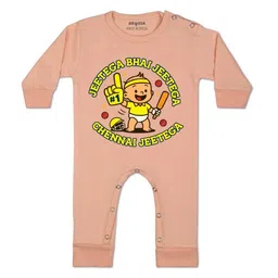 Arvesa Kids-Unisex Peach Cotton Rompers-picture-34