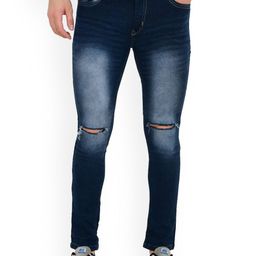 LINARIA Men Classic Slim Fit Slash Knee Heavy Fade Cotton Jeans-picture-29