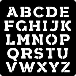 Alphabets Stencils for Art and Craft Painting Big Size 12x12 inch Reusable Stenc il for Painting, Fabric, Glass, Wall Painting, and Craft Painting, 2207 , Art & Craft Painting Stencil-image-34