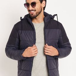 VERO AMORE Men Colourblocked Quilted Hooded Jacket-picture-50