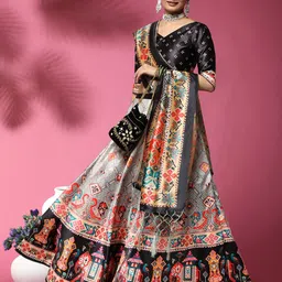 Kaizen TEXO FAB Printed Semi-Stitched Lehenga & Unstitched Blouse With Dupatta image 1