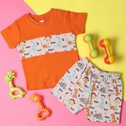 V-Mart Boys Printed T-shirt with Shorts-image-82