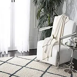 Banchmark Home Furnishings White Geometric Handmade Polypropylene Carpet-picture-19