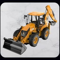 Wlco-NEW 2 IN 1 Unbreakable Pull Back JCB Truck Vehicle Toy-image-70