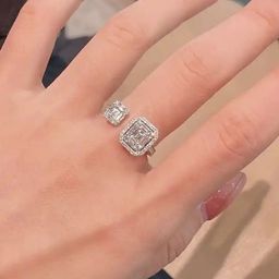 Designs & You Silver-Plated Cubic Zirconia-Studded Adjustable Finger Ring-image-27