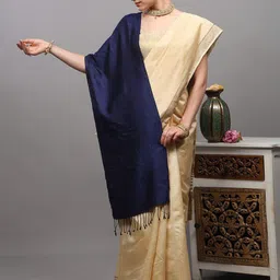 Exotic India Paisley Woven Design Pure Silk Shawl-picture-12
