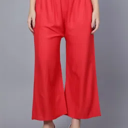 Mytrendzs Women Solid Flared Palazzos-image-37