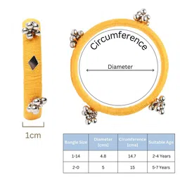 Asthetika Kids Set Of 2 Ghungroo Mirror Thread Bangles image 4