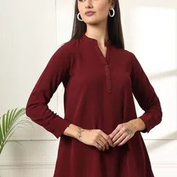 FITHUB Mandarin Collar Longline Top-picture-39