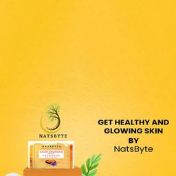 NATSBYTE Set Of 4 Haldi Chandan Soap With Olive Oil For Hydration - 120 g Each image 3