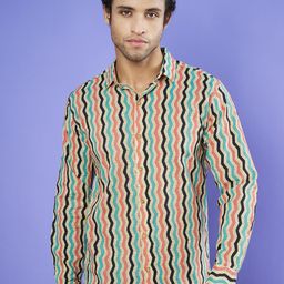 COTLAND FASHION Men Premium Chevron Opaque Printed Casual Shirt-image-62