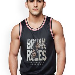 Looks United Printed Gym Vests VST-BLK1017-M-21