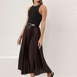 Trendyol Women Pleated Flared Maxi Skirt-picture-15