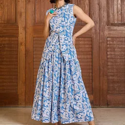 Pink Paprika by SASSAFRAS Printed Pure Cotton Top & Skirt Co-Ords-image-56