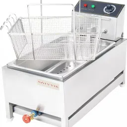 16 Litre Vertical Deep Fryer Electric and Gas with heavy SS fry basket 16 L Electric Deep Fryer-image-6