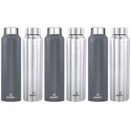 Speedex Black & Steel 6 Pieces Stainless Steel Water Bottles 1000ml-image-92