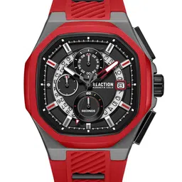 REACTION KENNETH COLE Men Dial & Textured Straps Analogue Watch KRWGO0070104-28