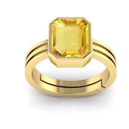 RRVGEM 10.25 Ratti Yellow Sapphire Gemstone Studded Adjustable Finger Ring-image-88
