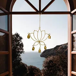 JASMEY HOMES Yellow Lotus Bell Windchimes-image-30