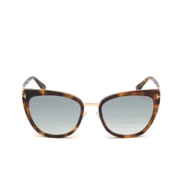 Tom Ford Women Blue Lens & Brown Butterfly Sunglasses with-picture-14