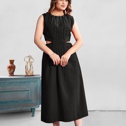 Komarri U Embellished A-Line Midi Dress-image-81