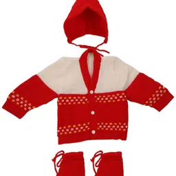 CUBS & HUGS Kids Colourblocked Woollen Baby Apparel Gift Set-image-58