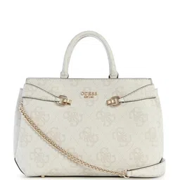 GUESS Printed PU Structured Satchel with Quilted-10