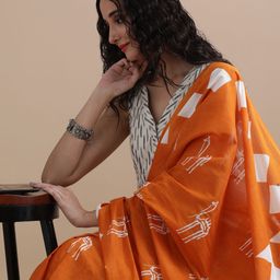 Jaipur Kurti Printed Pure Cotton Saree-35