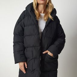 Happiness istanbul Women Longline Quilted Jacket-picture-41