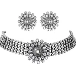 Sangria Stones Studded & Beaded Jewellery Set-45