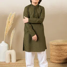 YK Boys Regular Chikankari Kurta with Patiala &-15
