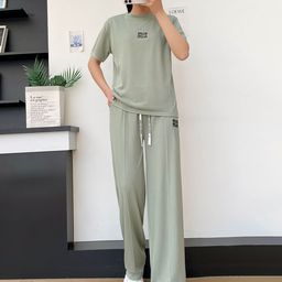 Lugo Round Neck T-Shirt With Palazzos Co-Ords-image-27