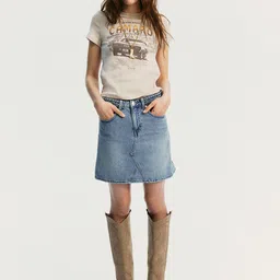 H&M Braided-Detail Denim Skirt-image-15