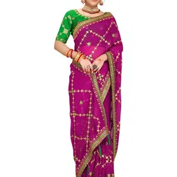 jayant creation Pink Poly Georgette Sarees-picture-29