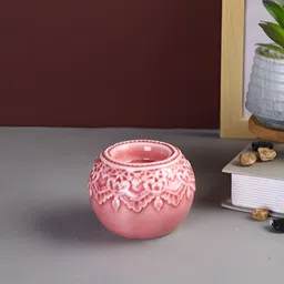 Myntra Elegant Homes Pink Candle Holder-picture-50