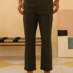 PRIMAL GRAY Men Easy Wash Chinos Trousers-image-77