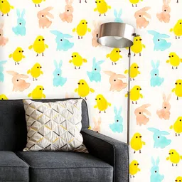 ArtzFolio Printed UV-Resistant Anti-Bacterial Colorful Watercolor Easter Peel & Stick Wallpaper-image-98