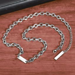 Peora Men Silver-Plated Stainless Steel Anchor Chain-image-84