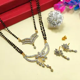 DIVYANSHI COLLECTION Pack of 4 Women Silver Jewellery Set-image-18