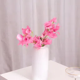 The Decor Mantra White Textured 
Ceramic Flower Vase-image-1