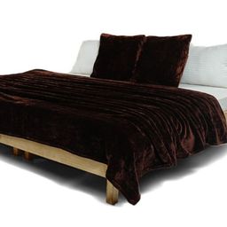 Zarf Coffee Brown Microfiber AC Room 300 GSM Double Bed Blanket-image-98