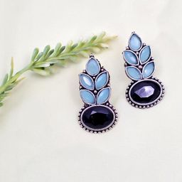 Oxy Jewels Women Blue Earrings-image-24