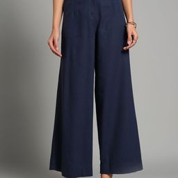 AND Women Flared Pleated Trousers-22