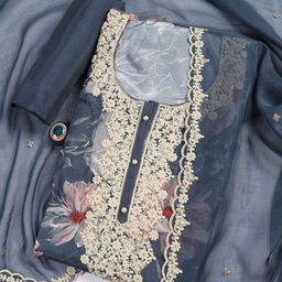Meena Bazaar Embroidered Unstitched Dress Material-image-26